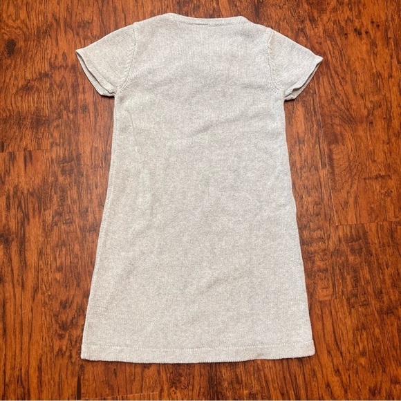 Gymboree Girls’ Size 10 Gray Sweater Dress with Bow, Short Sleeve Fall Dress - Picture 4 of 5